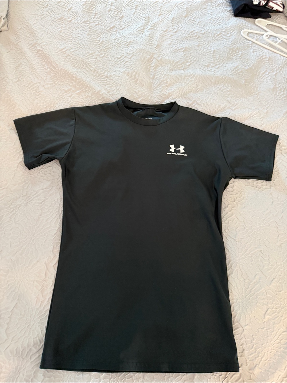 Under Armour Black Short Sleeve Performance Tee with Small White Logo
